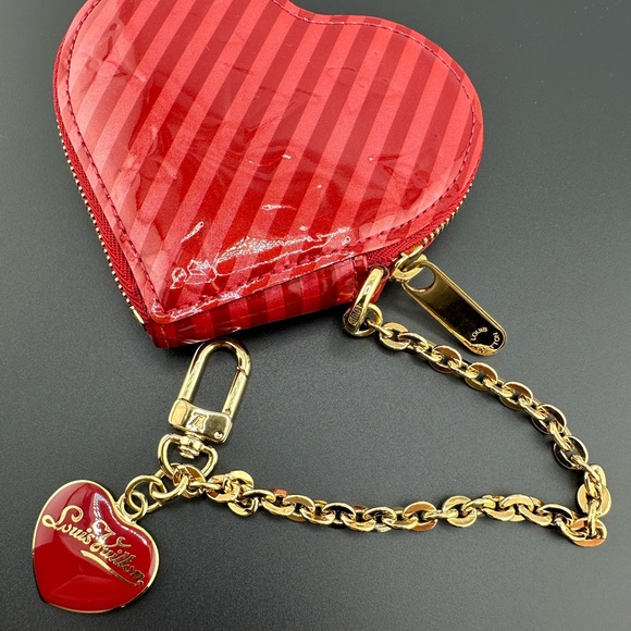 Louis Vuitton Vernis Rayures Coeur Heart Coin Purse Authentic Limited Edition - Picture 7 of 12